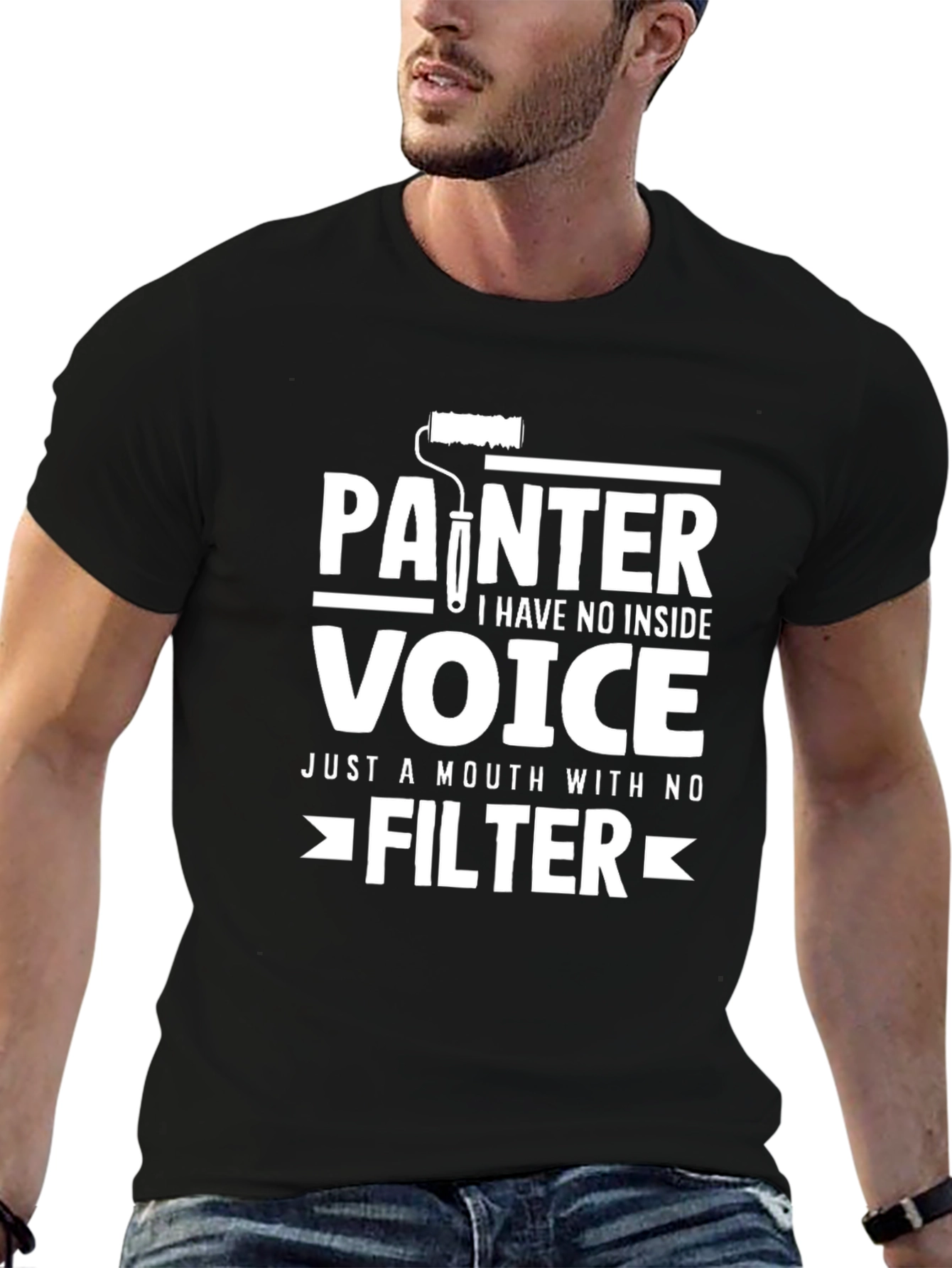 Painter No Inside Voice Black T-Shirt