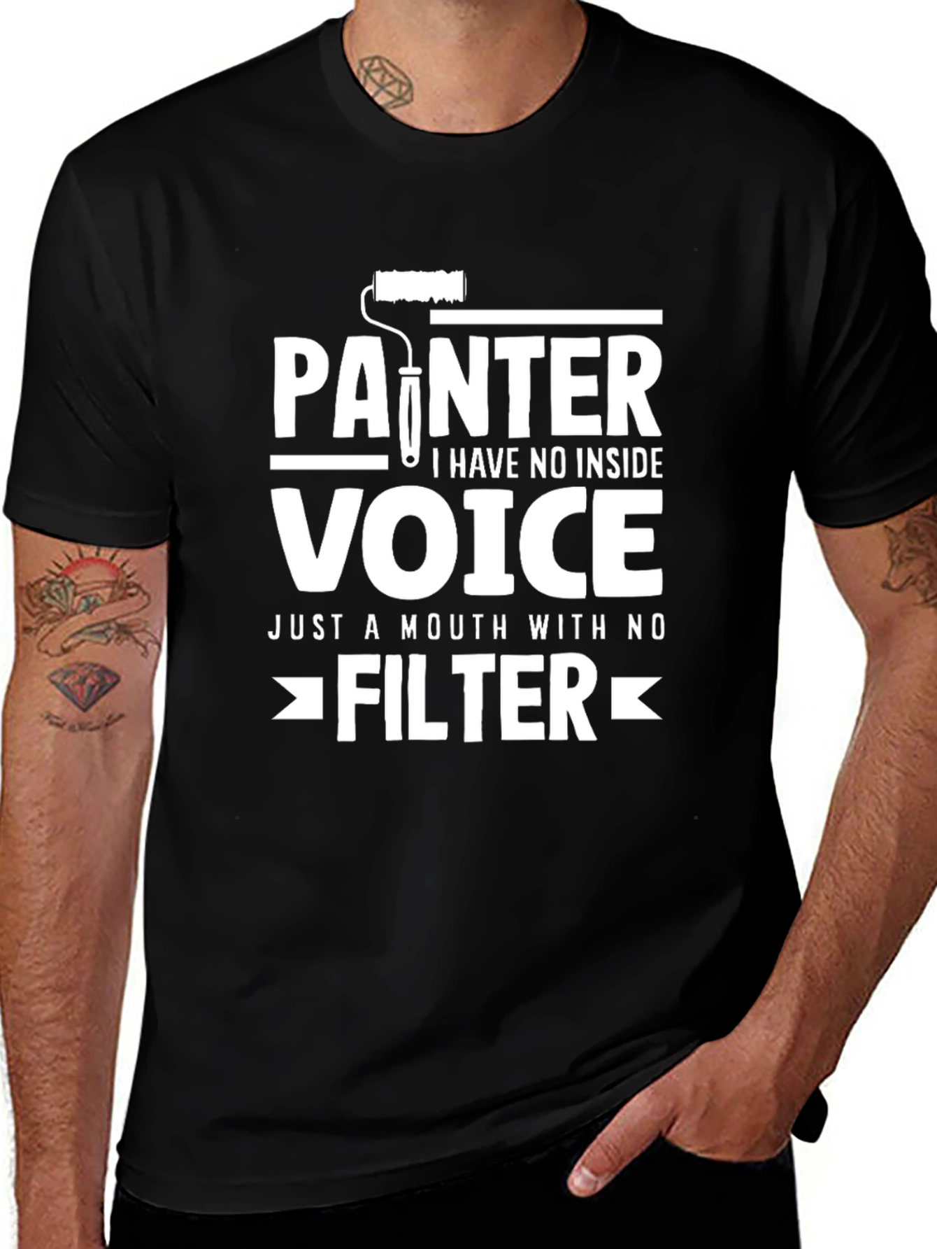 Painter No Inside Voice Black T-Shirt