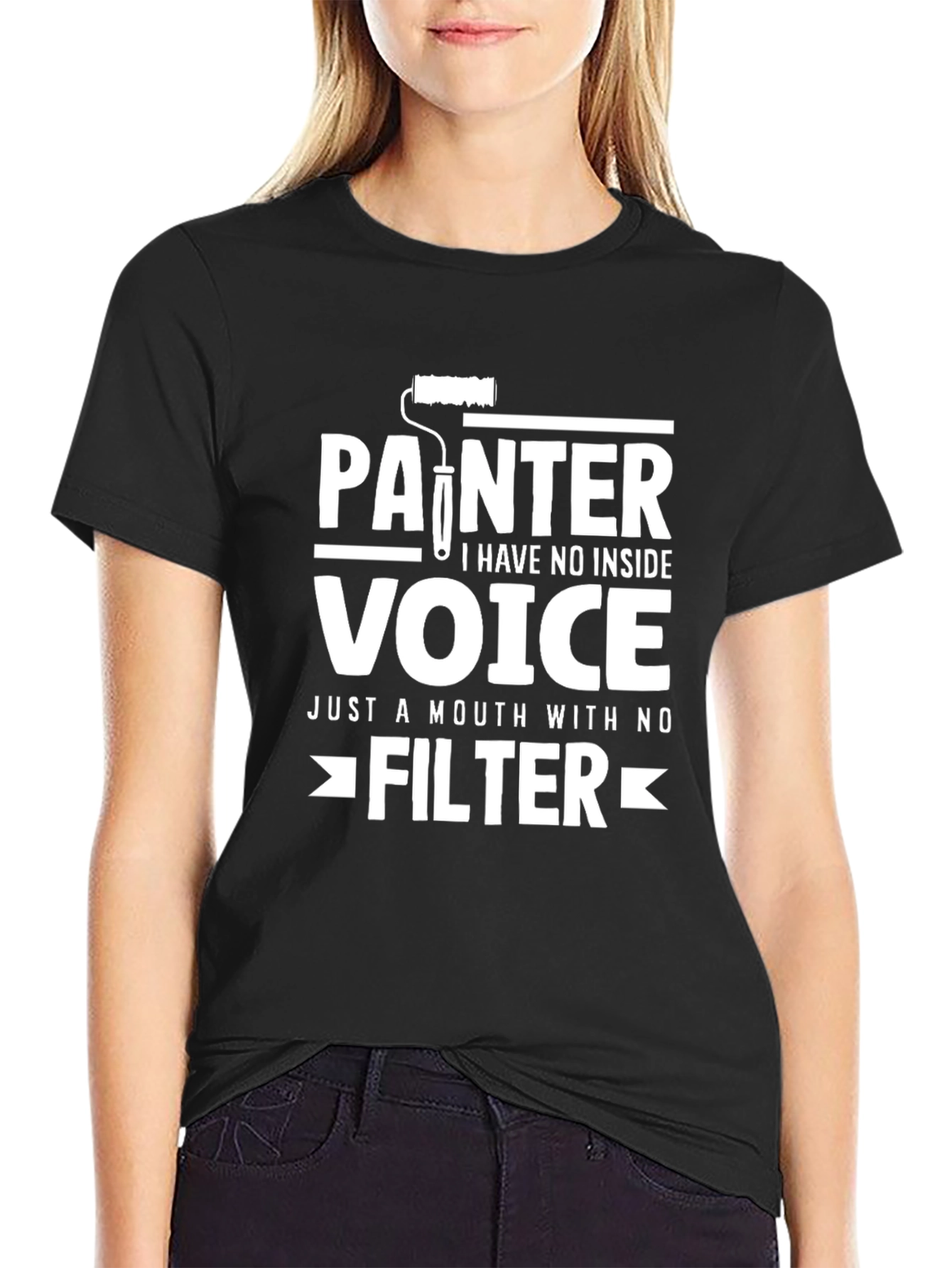 Painter No Inside Voice Black T-Shirt