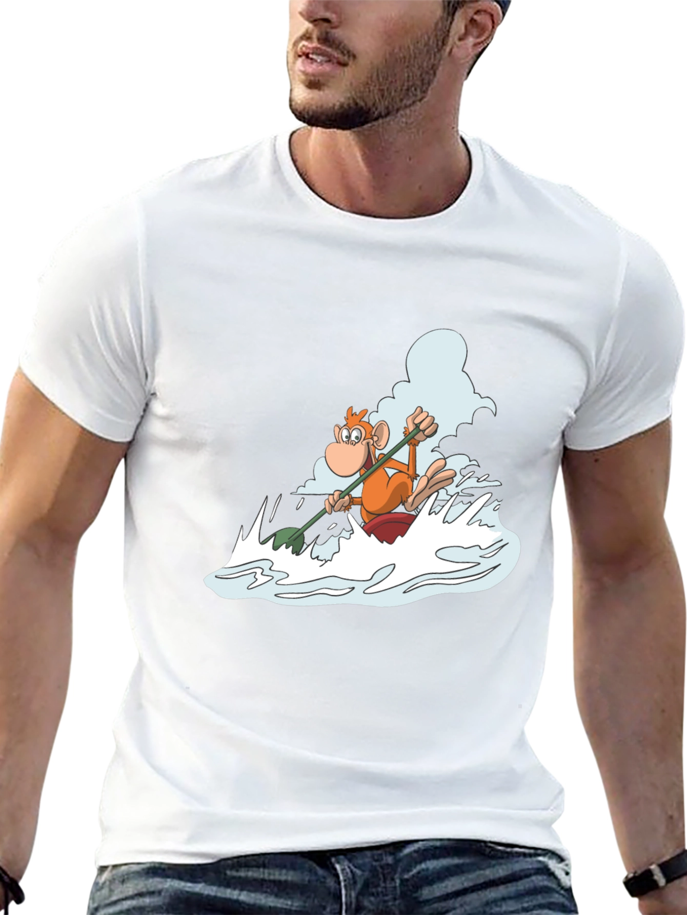 Monkey Kayaking Graphic Tee - Adventure Ready