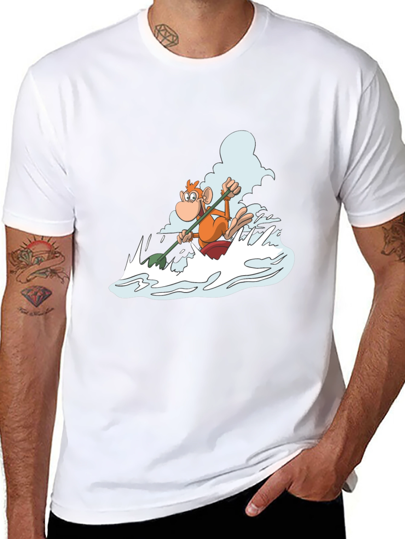 Monkey Kayaking Graphic Tee - Adventure Ready