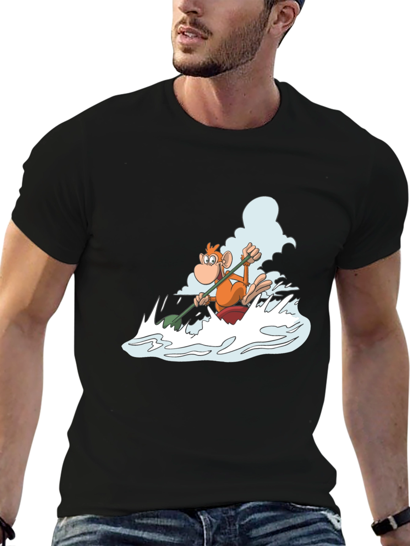 Monkey Kayaking Graphic Tee - Adventure Ready