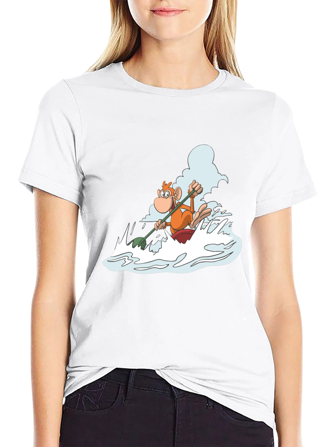 Monkey Kayaking Graphic Tee - Adventure Ready