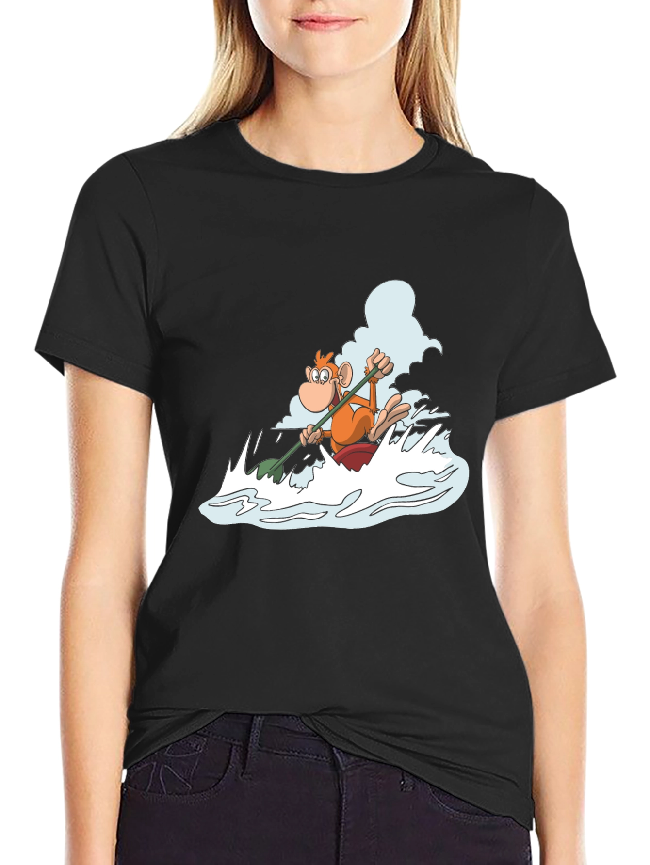 Monkey Kayaking Graphic Tee - Adventure Ready