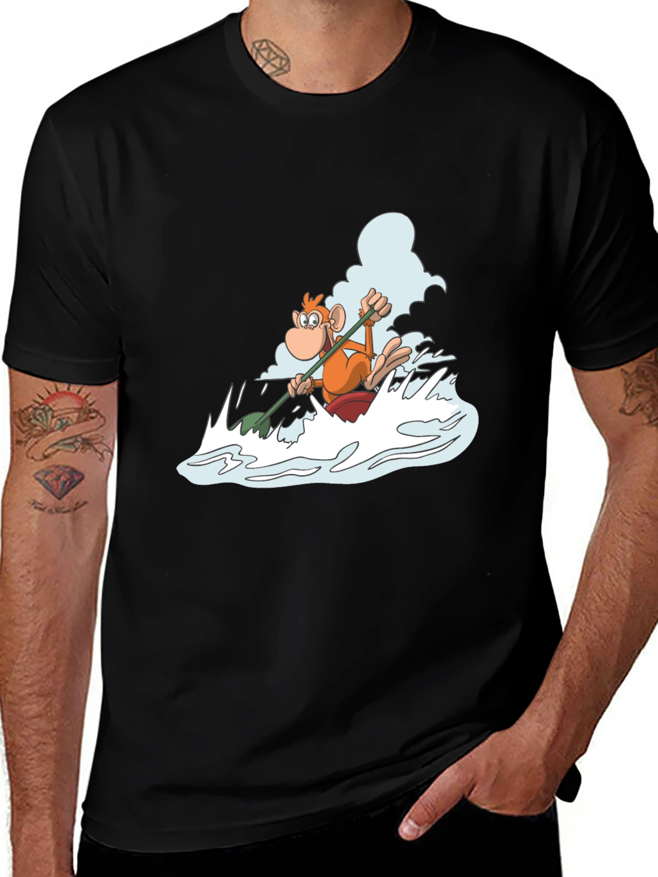 Monkey Kayaking Graphic Tee - Adventure Ready