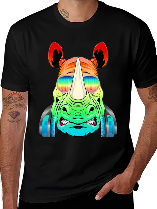 Cool Rhino T-Shirt - Colorful Graphic Tee