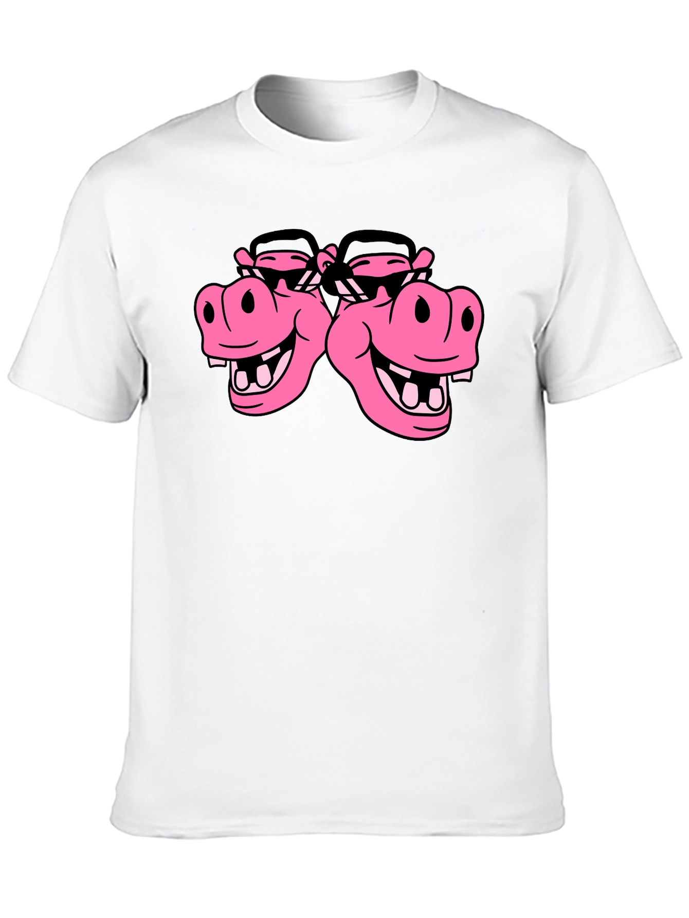 Hippo Heads Black T-Shirt
