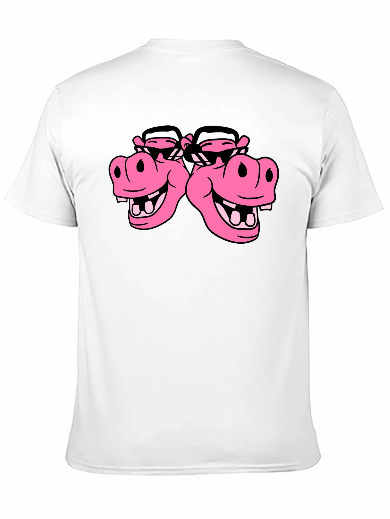 Hippo Heads Black T-Shirt