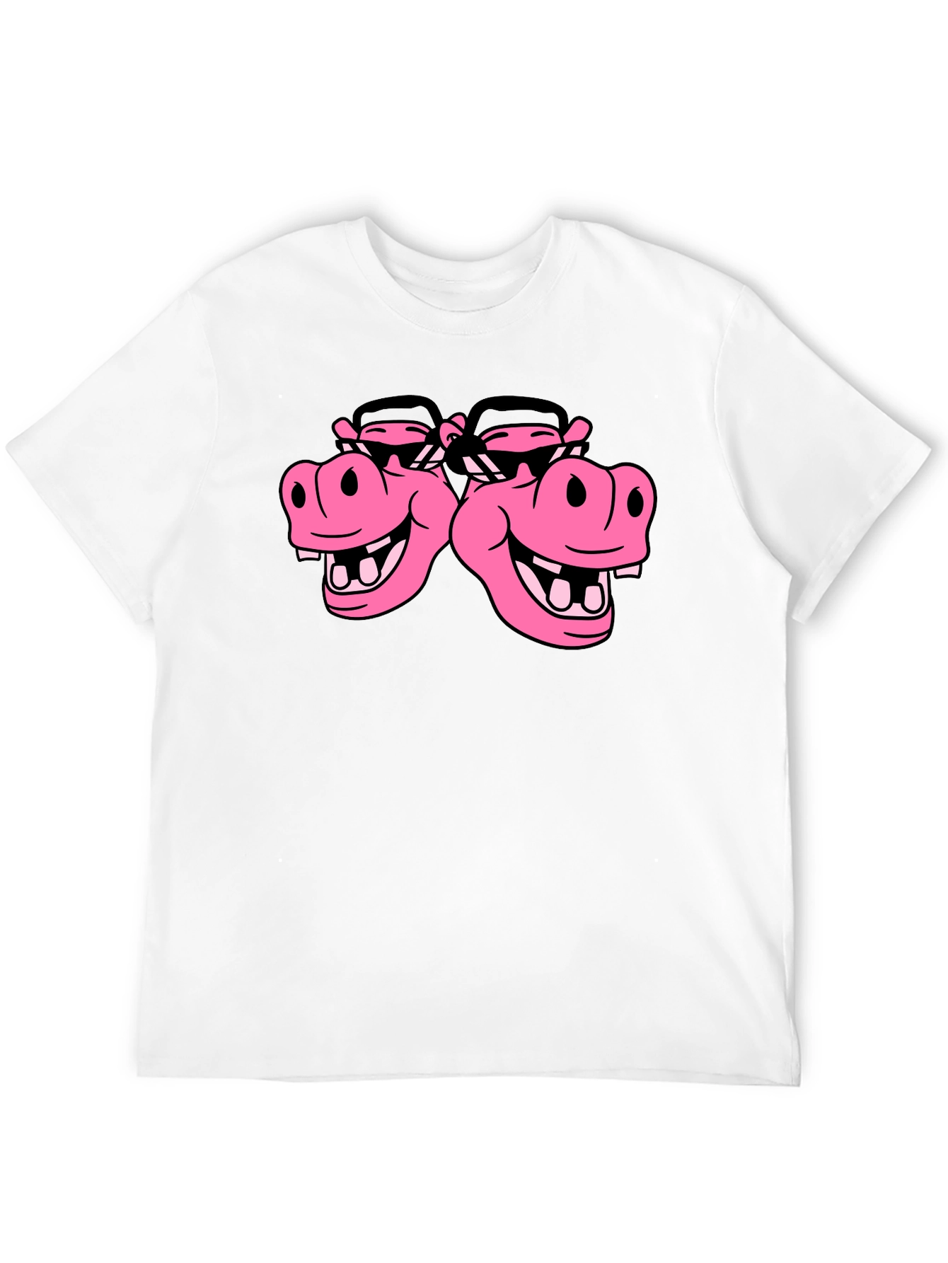 Hippo Heads Black T-Shirt