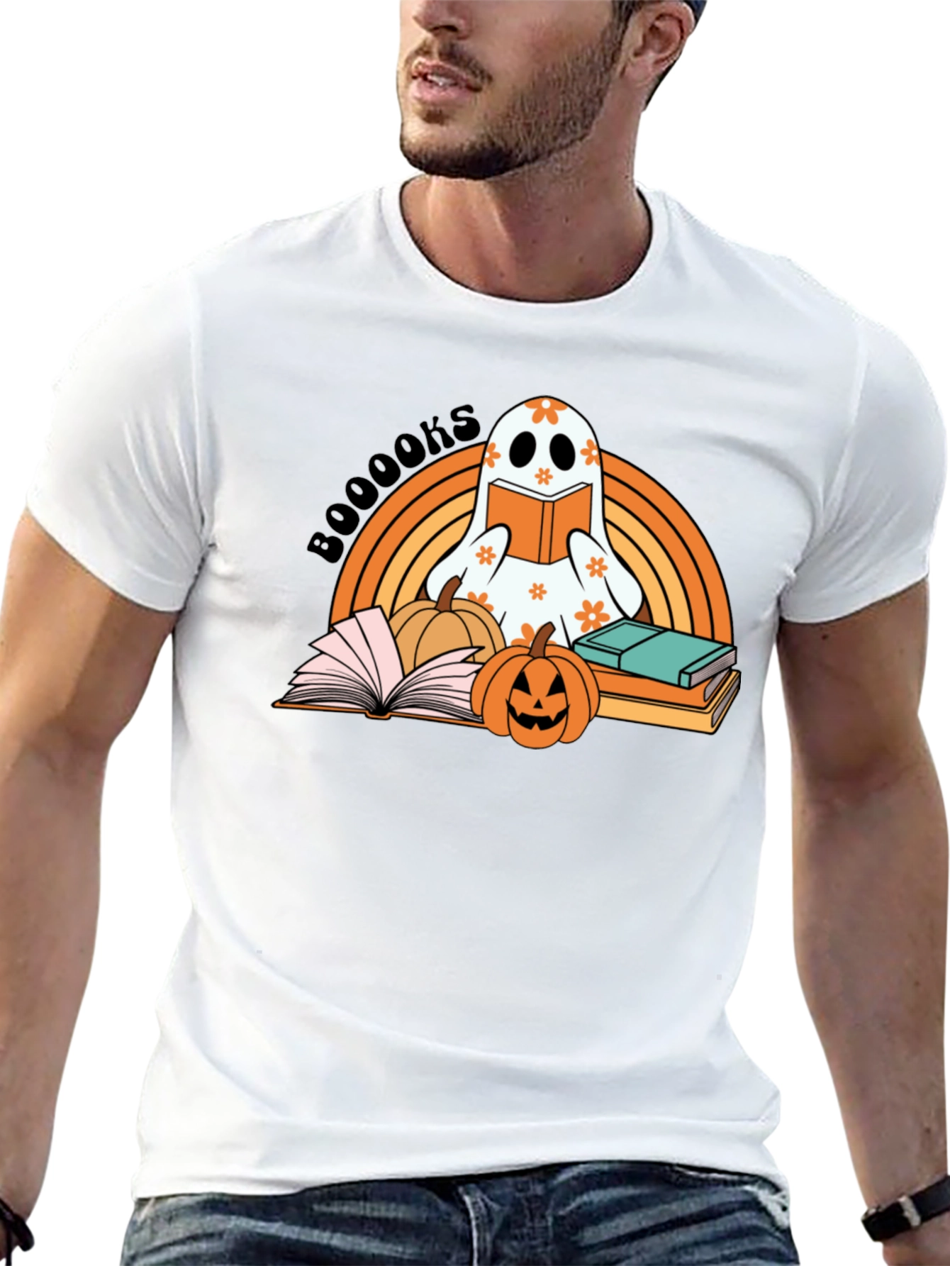Booooks! Halloween Ghost Reader T-Shirt