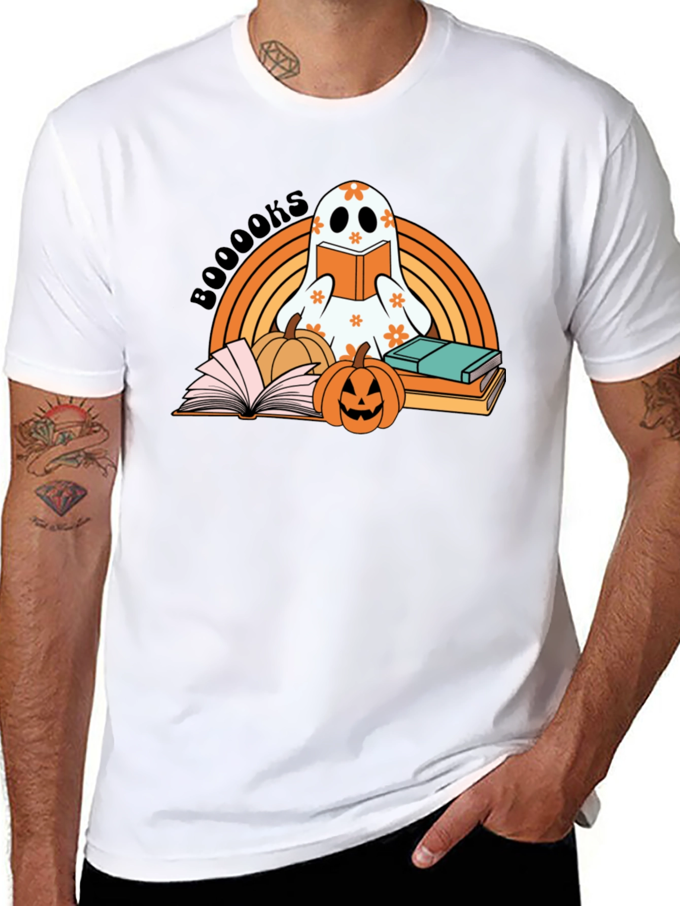 Booooks! Halloween Ghost Reader T-Shirt