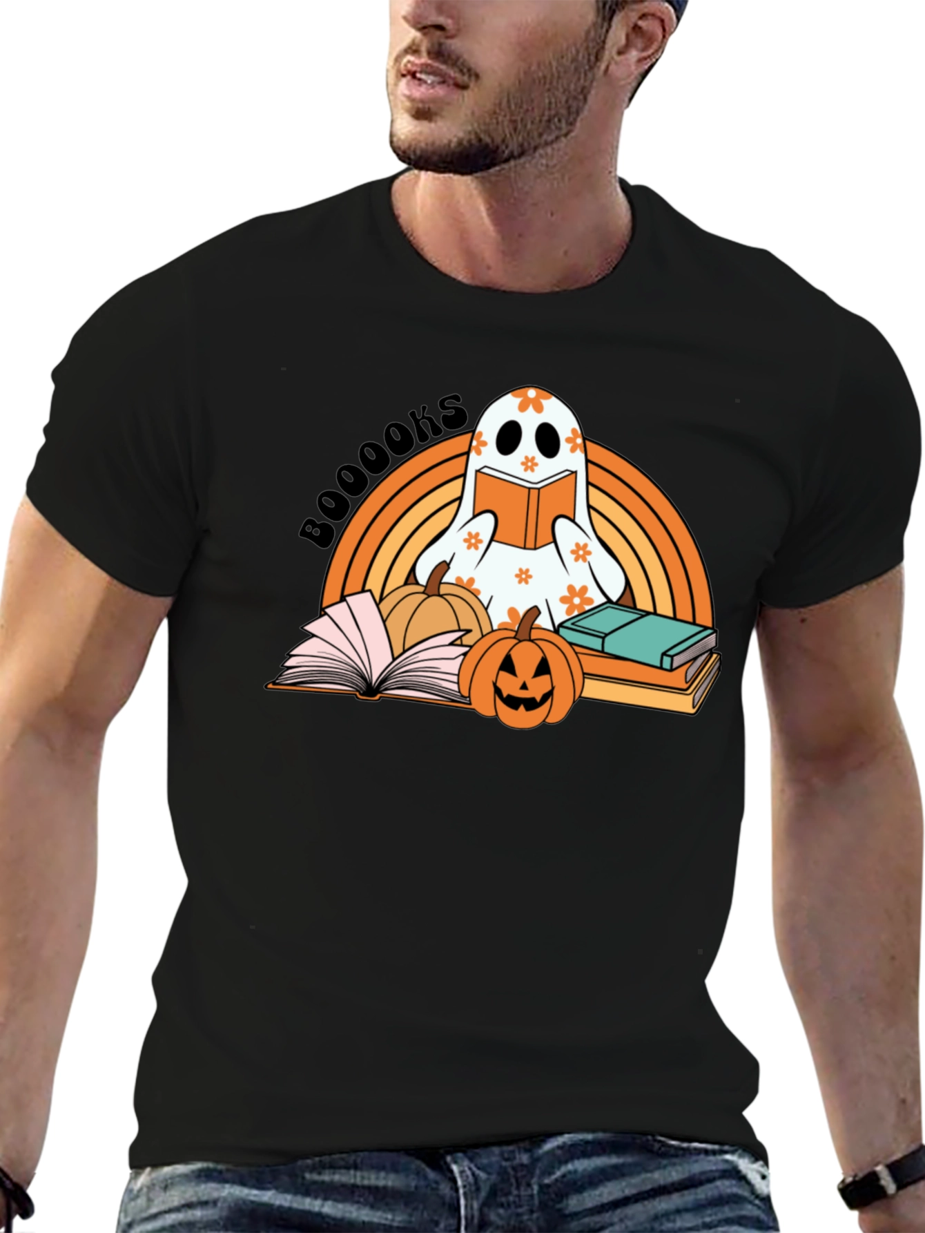 Booooks! Halloween Ghost Reader T-Shirt