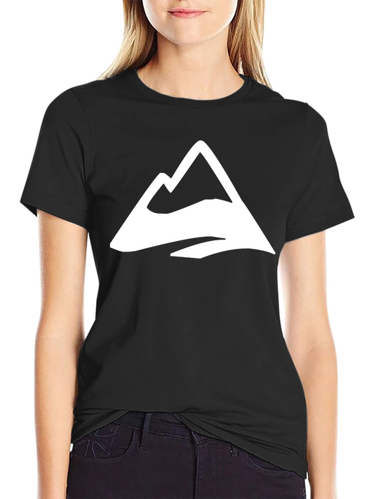 Black T-Shirt with Mountain Peak Logo