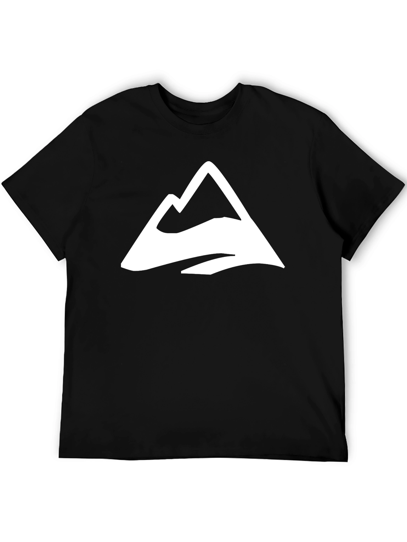 Black T-Shirt with Mountain Peak Logo