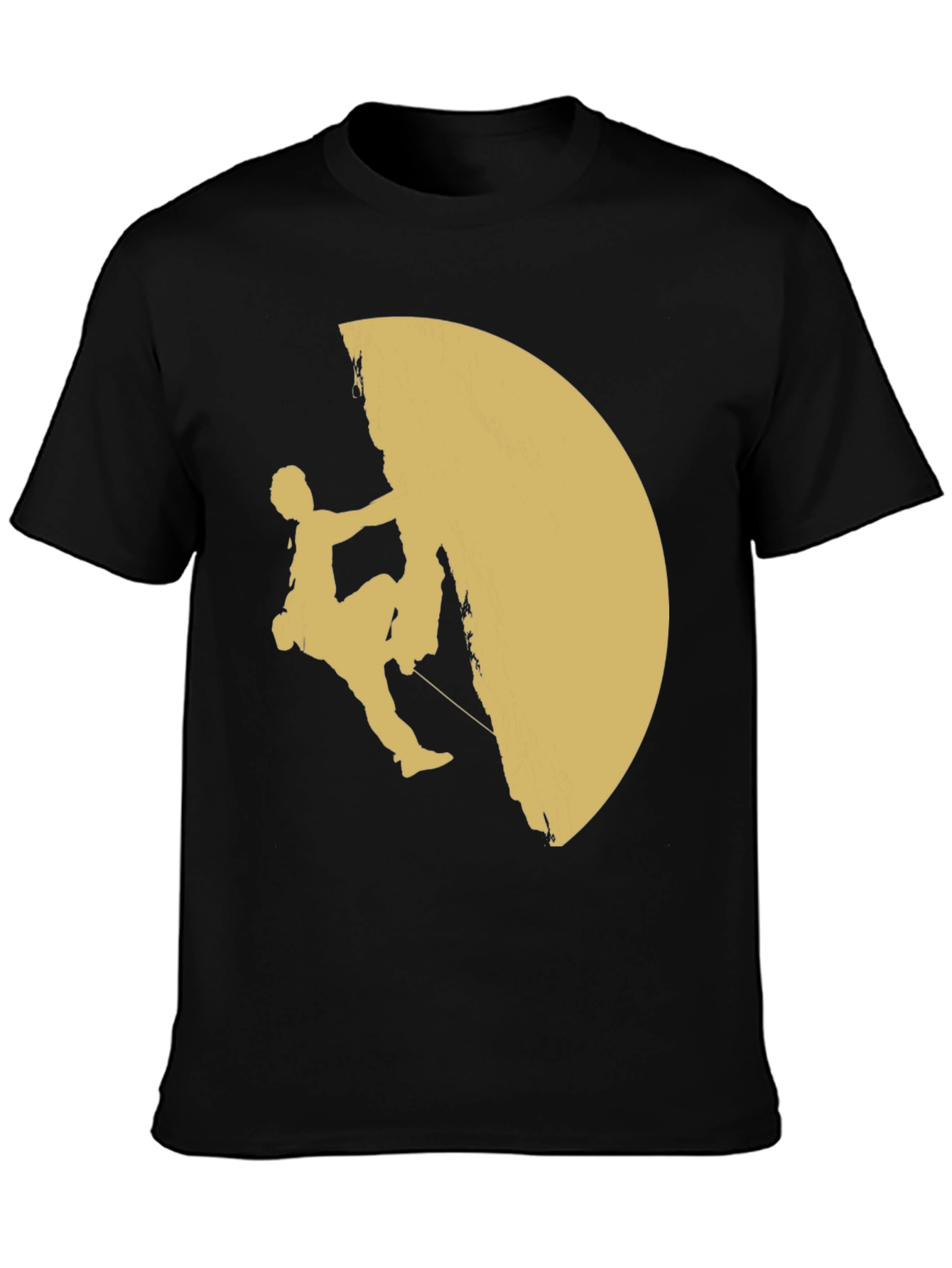 Climbing Silhouette Graphic T-Shirt - Black
