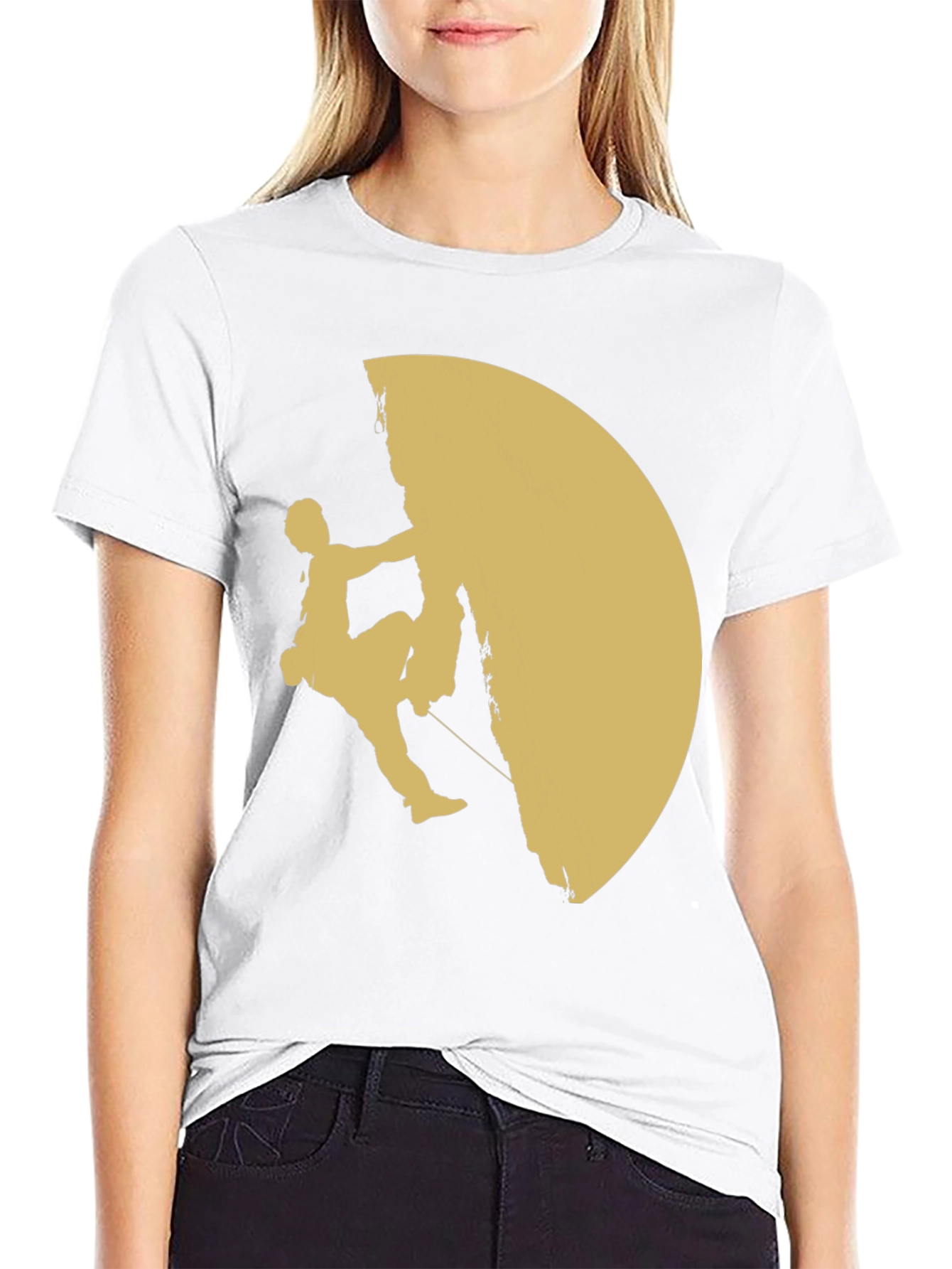 Climbing Silhouette Graphic T-Shirt - Black