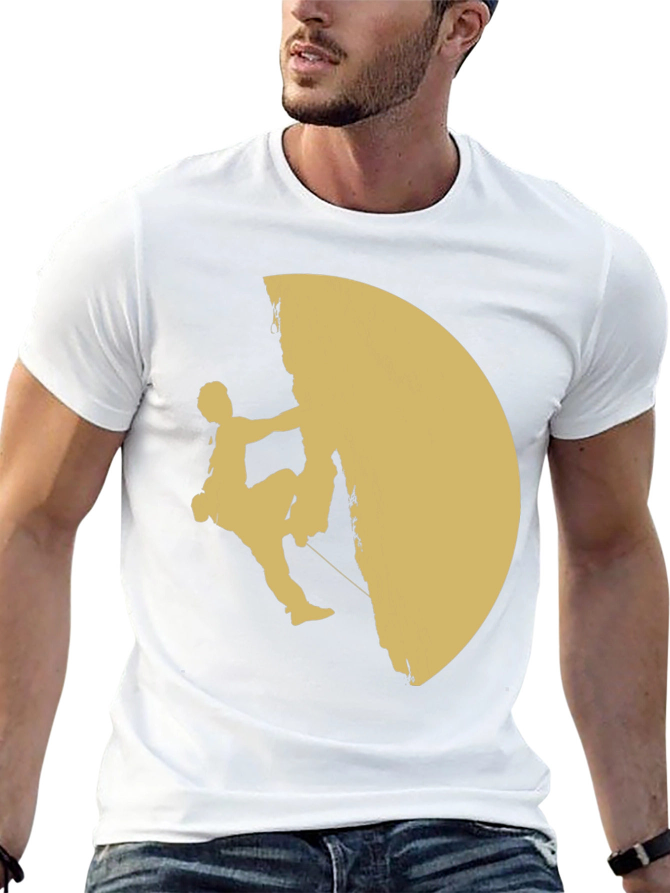 Climbing Silhouette Graphic T-Shirt - Black