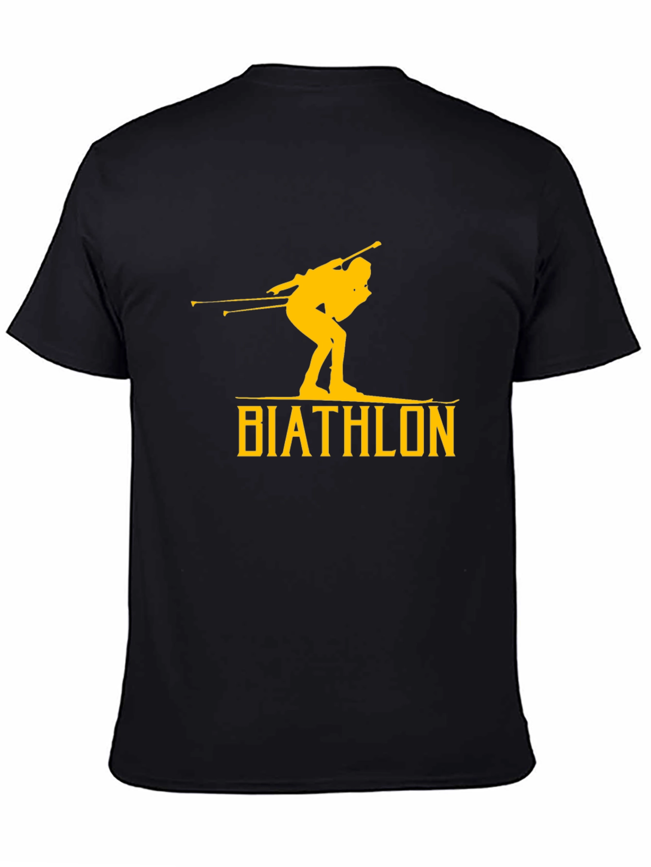 Biathlon T-Shirt: Ski Silhouette Graphic Tee