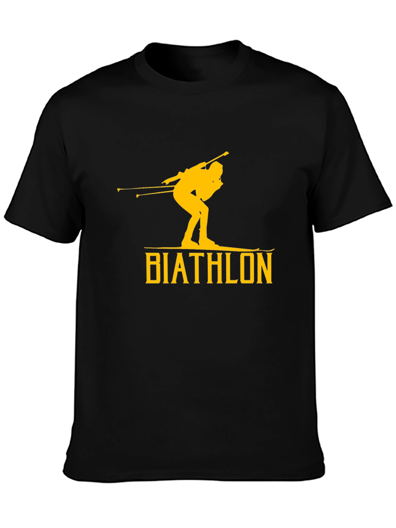 Biathlon T-Shirt: Ski Silhouette Graphic Tee