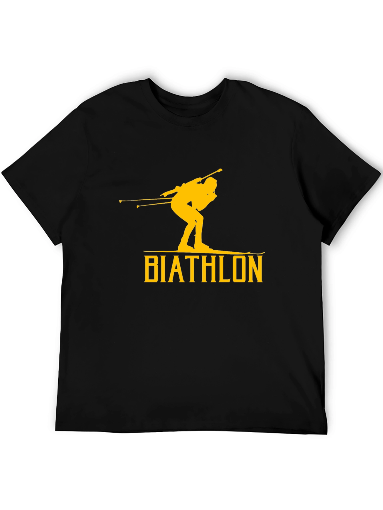 Biathlon T-Shirt: Ski Silhouette Graphic Tee