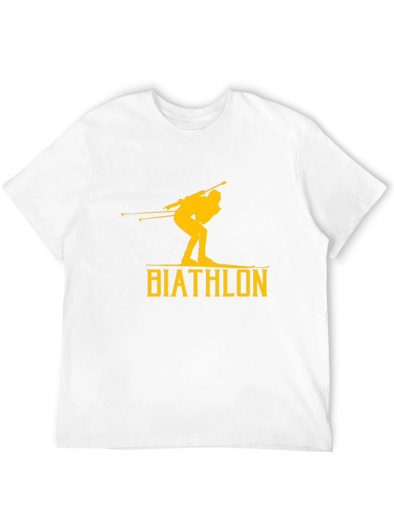 Biathlon T-Shirt: Ski Silhouette Graphic Tee