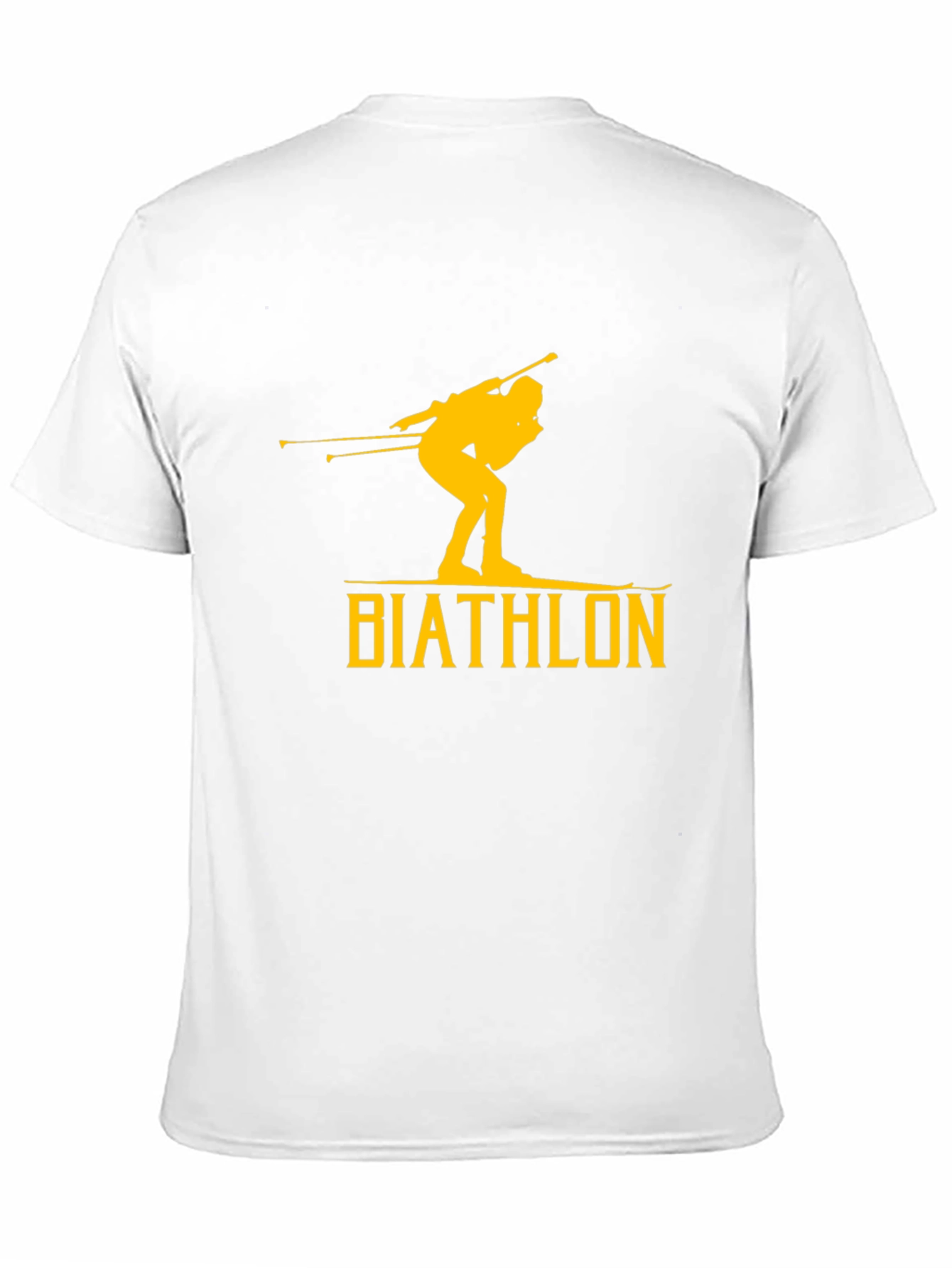 Biathlon T-Shirt: Ski Silhouette Graphic Tee