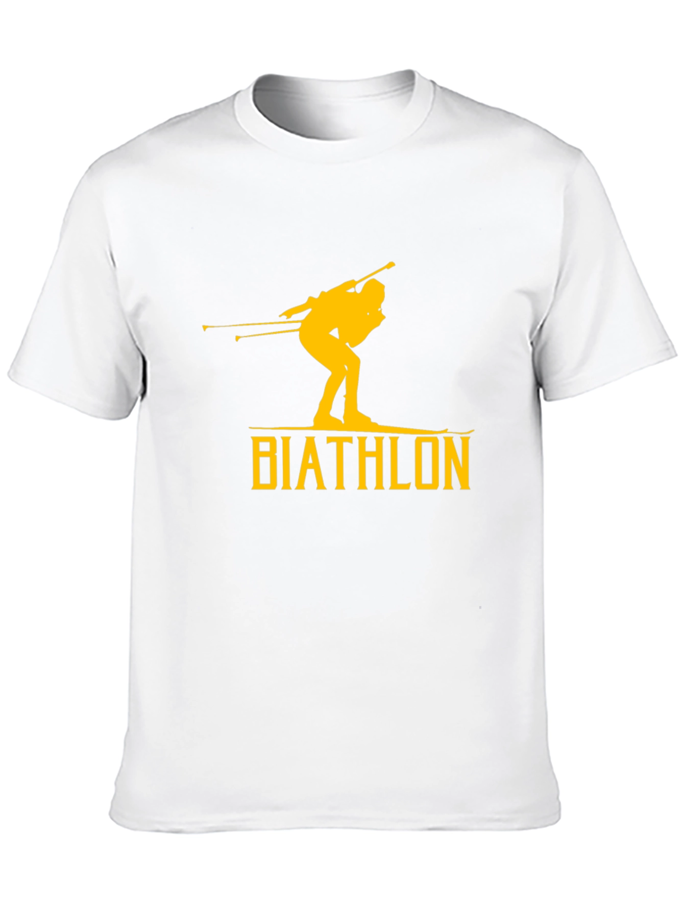 Biathlon T-Shirt: Ski Silhouette Graphic Tee