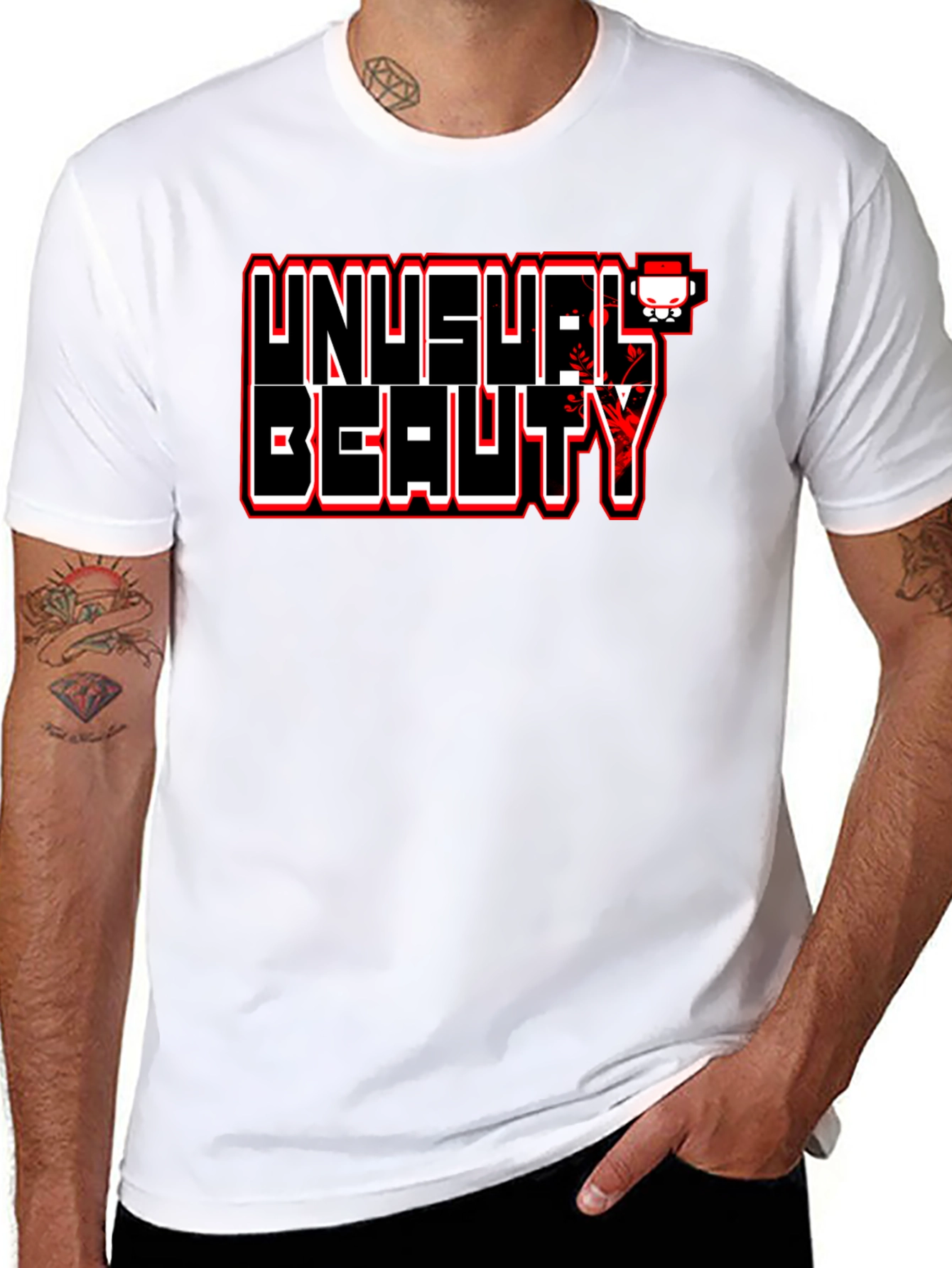 Unusual Beauty Graphic Tee - Bold Statement Shirt