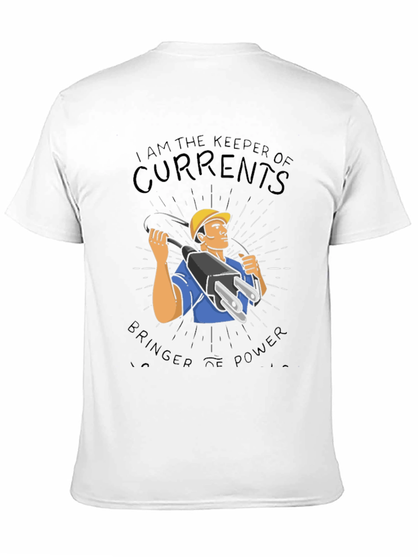 Electrician Keeper of Currents Black T-Shirt