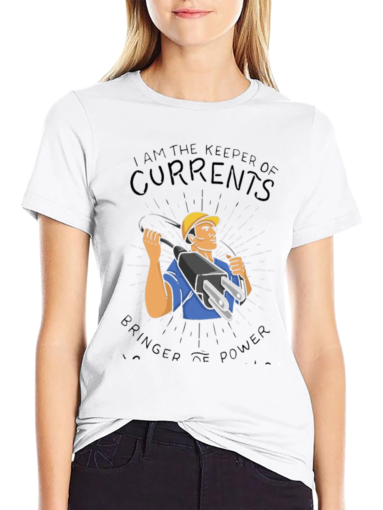 Electrician Keeper of Currents Black T-Shirt