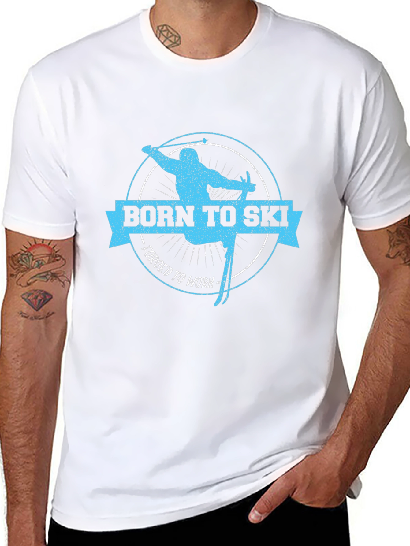 Born To Ski T-Shirt - Skiing Graphic Tee