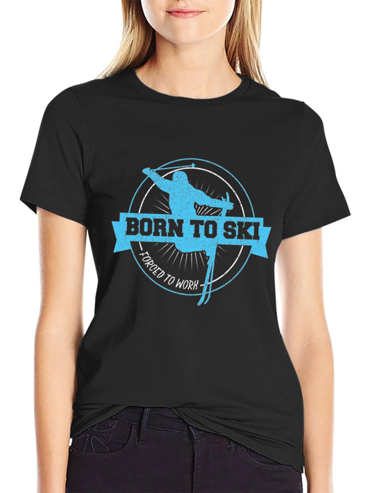 Born To Ski T-Shirt - Skiing Graphic Tee