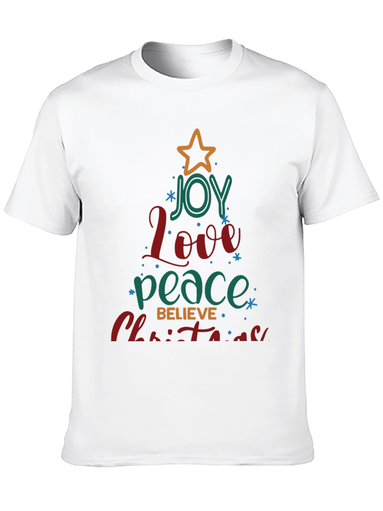 Joy Love Peace Christmas Tree T-Shirt