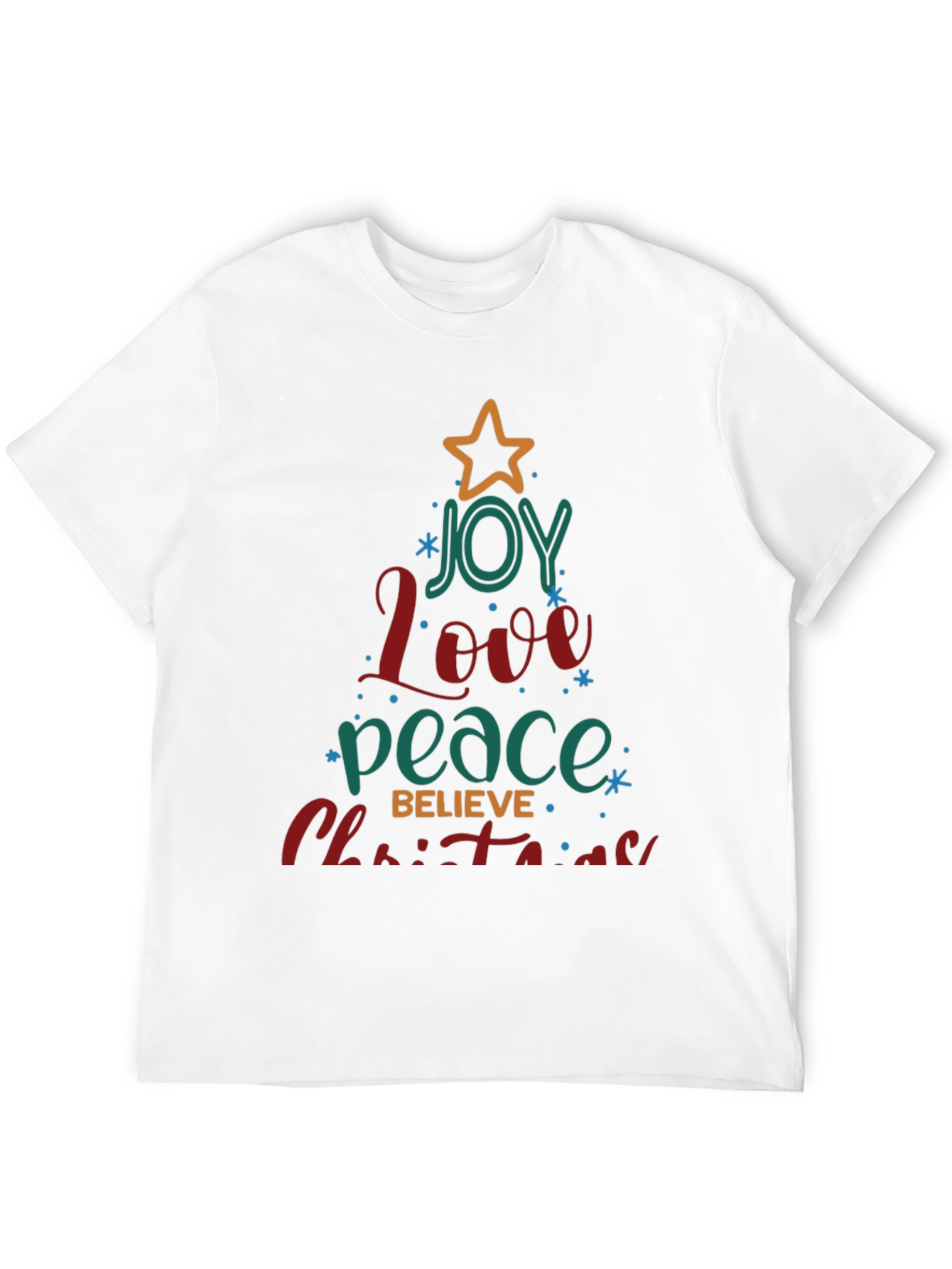 Joy Love Peace Christmas Tree T-Shirt