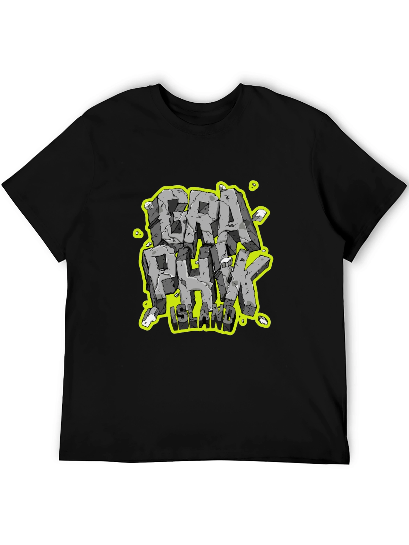 Graphunk Island Graphic Print Black T-Shirt