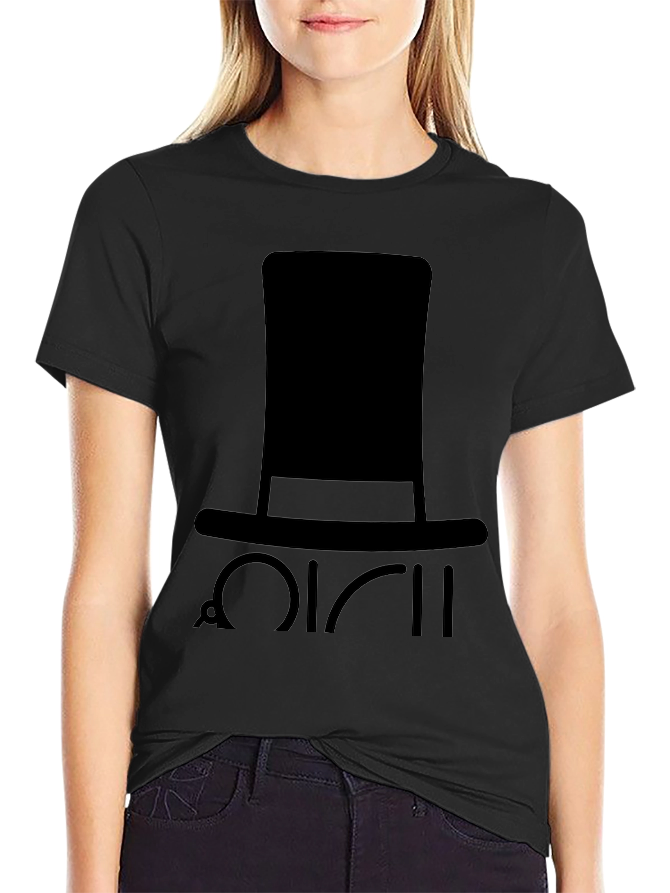 Top Hat Graphic Tee - Mens Black T-Shirt