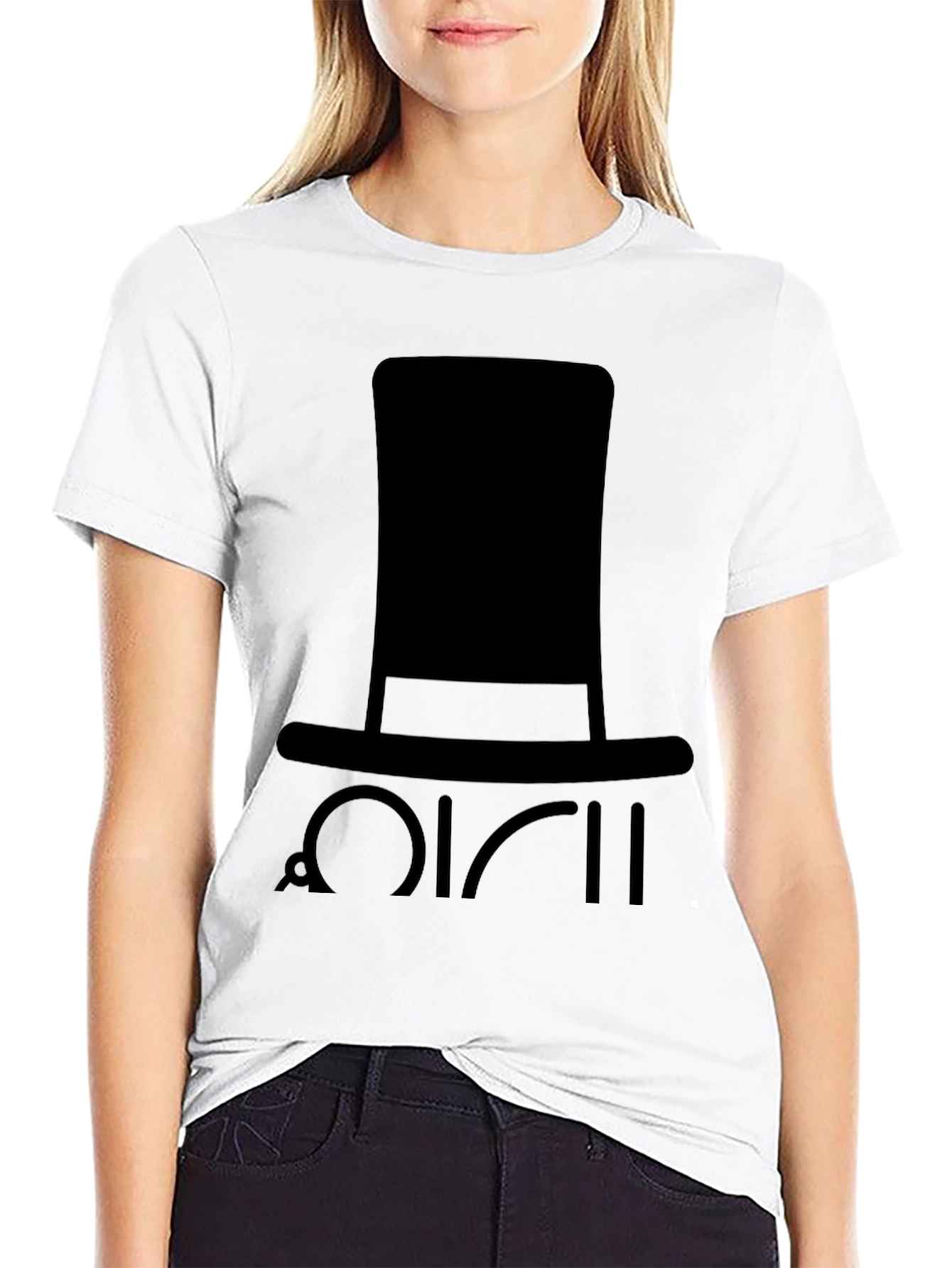 Top Hat Graphic Tee - Mens Black T-Shirt