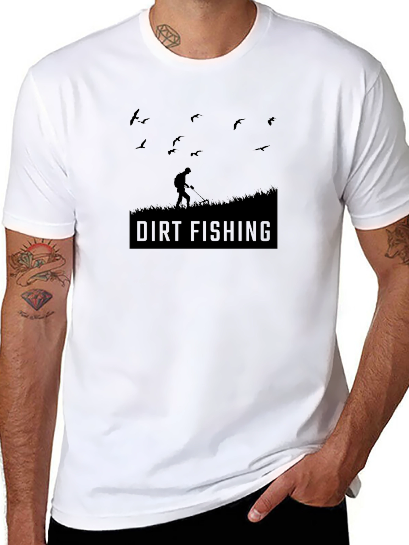 Dirt Fishing T-Shirt - Metal Detecting Hobby Tee
