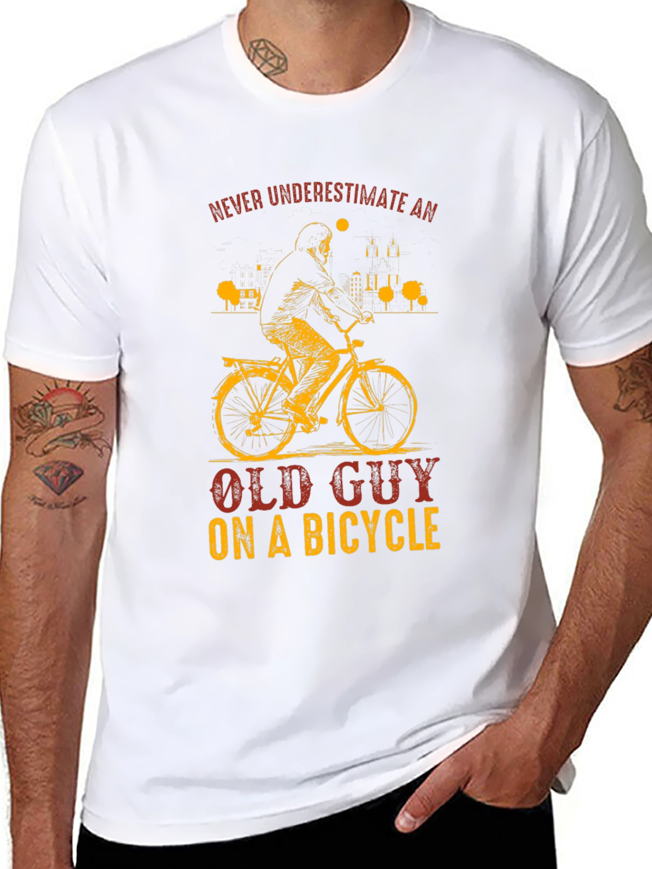 Old Guy on a Bicycle T-Shirt