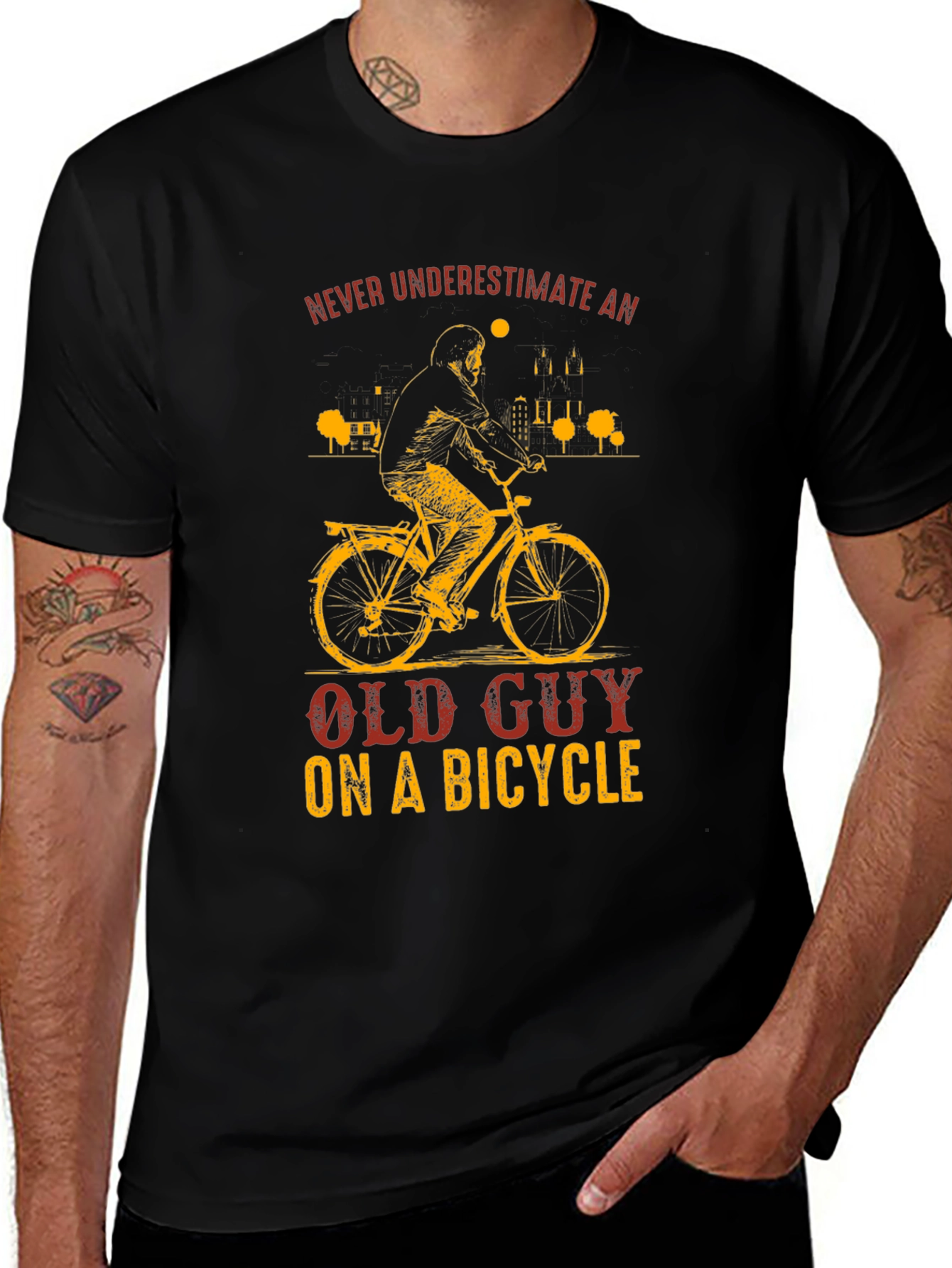 Old Guy on a Bicycle T-Shirt