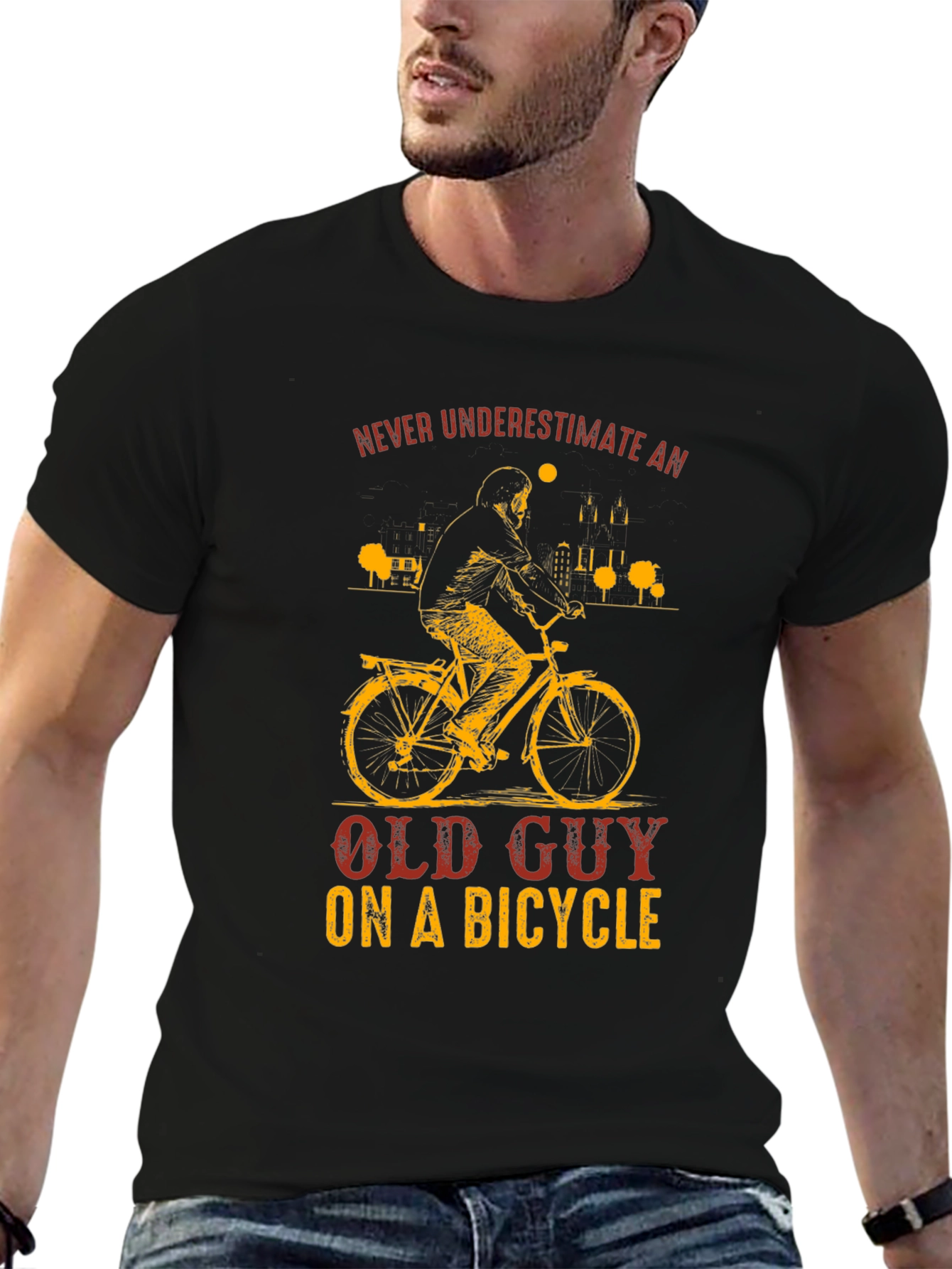 Old Guy on a Bicycle T-Shirt