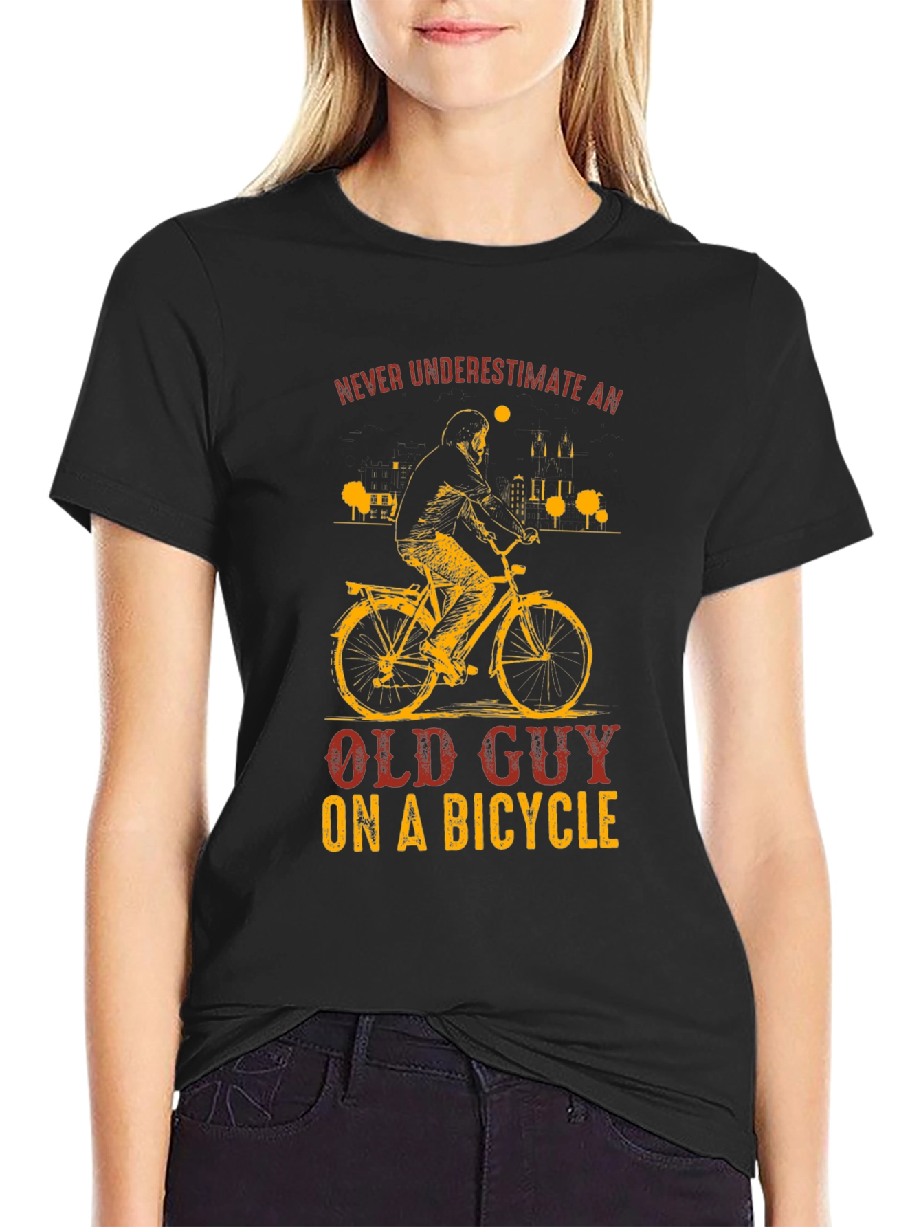 Old Guy on a Bicycle T-Shirt