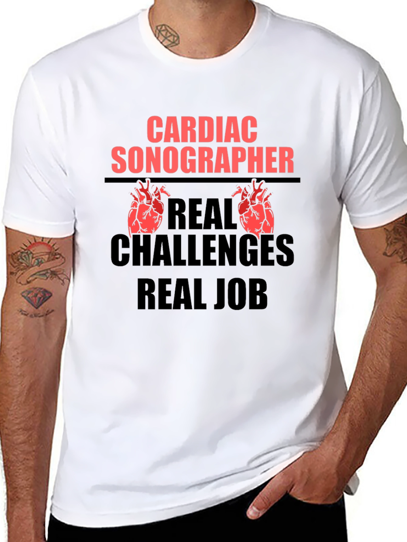 Cardiac Sonographer T-Shirt: Real Challenges Real Job