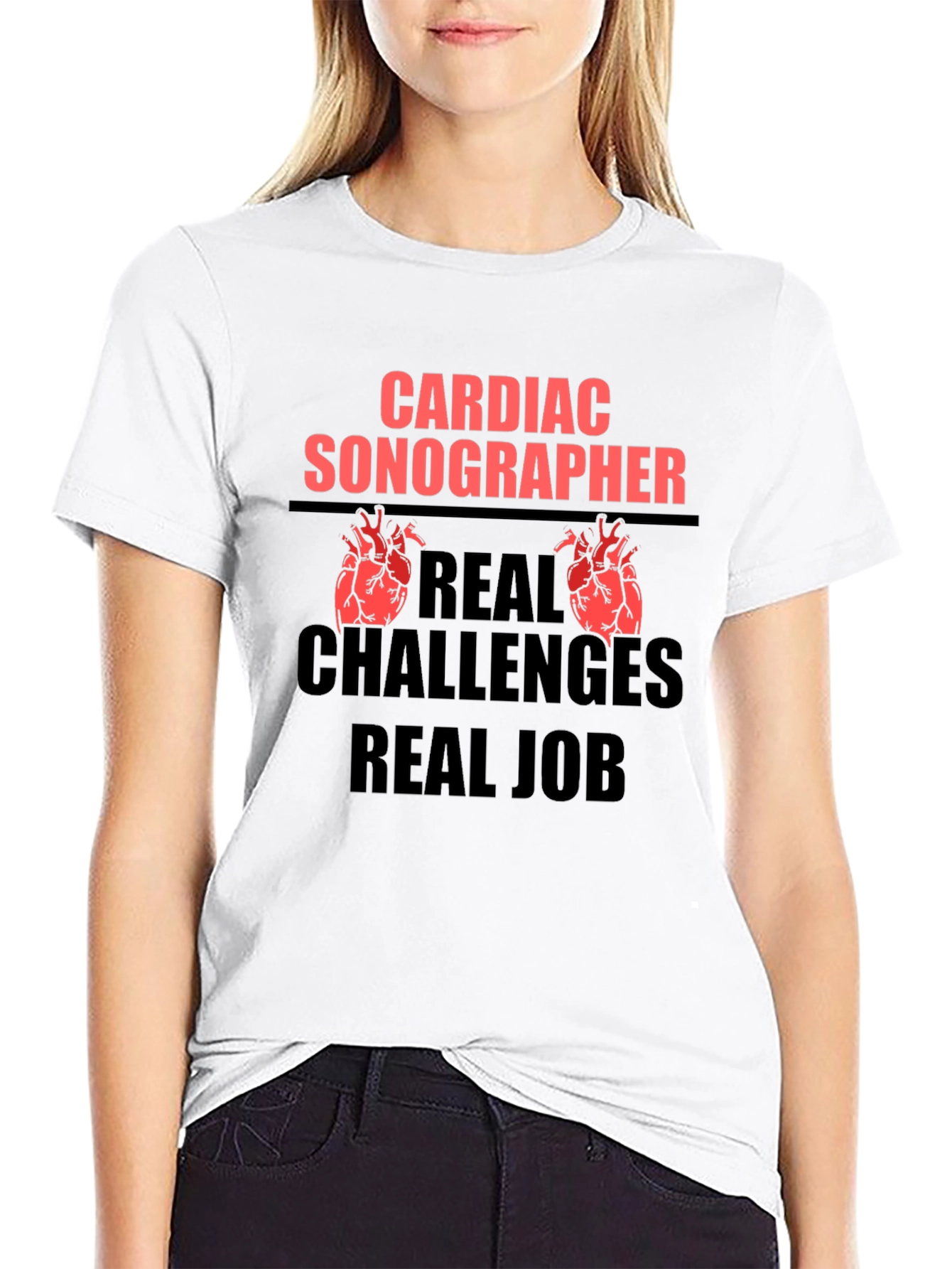 Cardiac Sonographer T-Shirt: Real Challenges Real Job