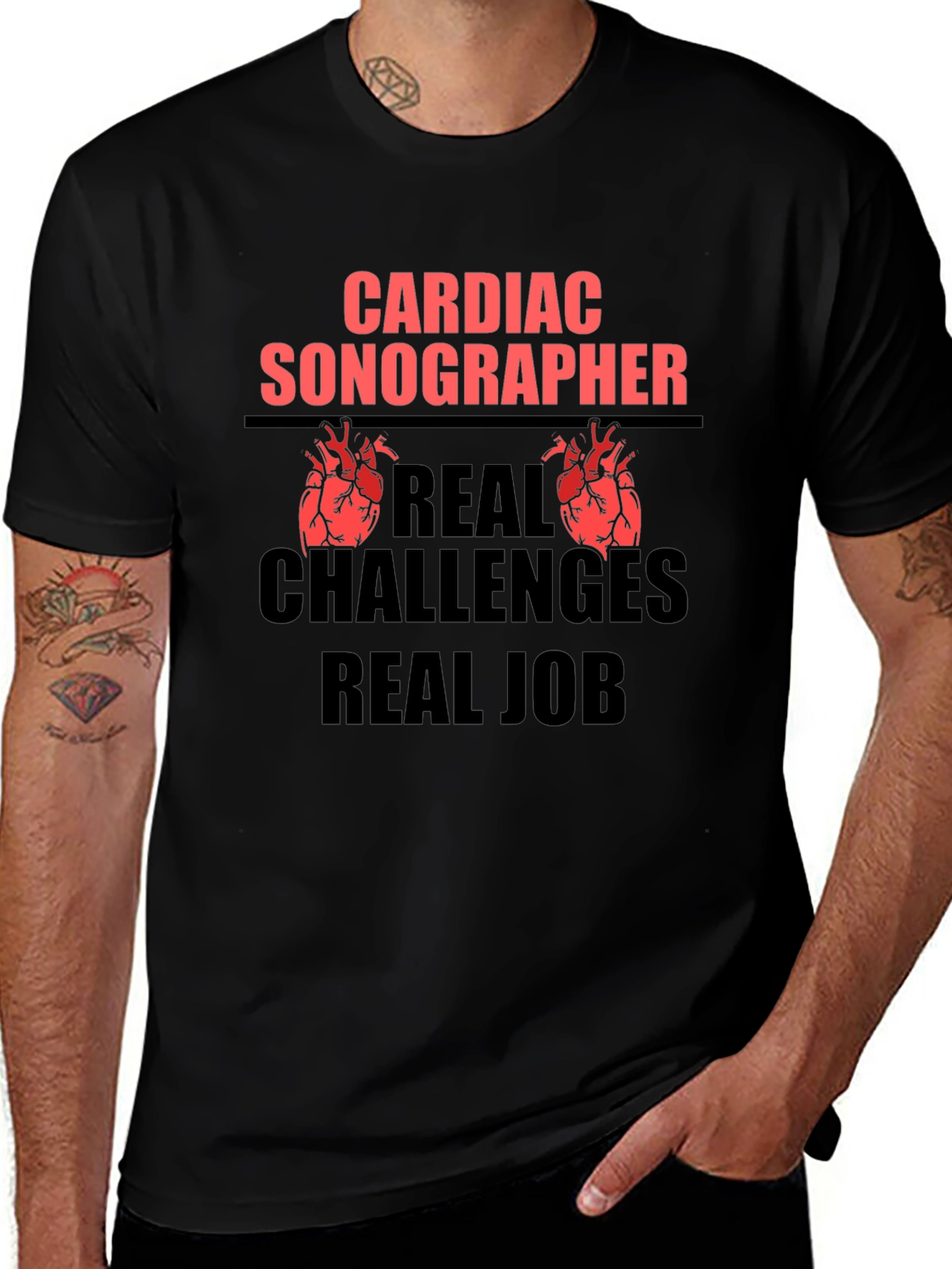 Cardiac Sonographer T-Shirt: Real Challenges Real Job