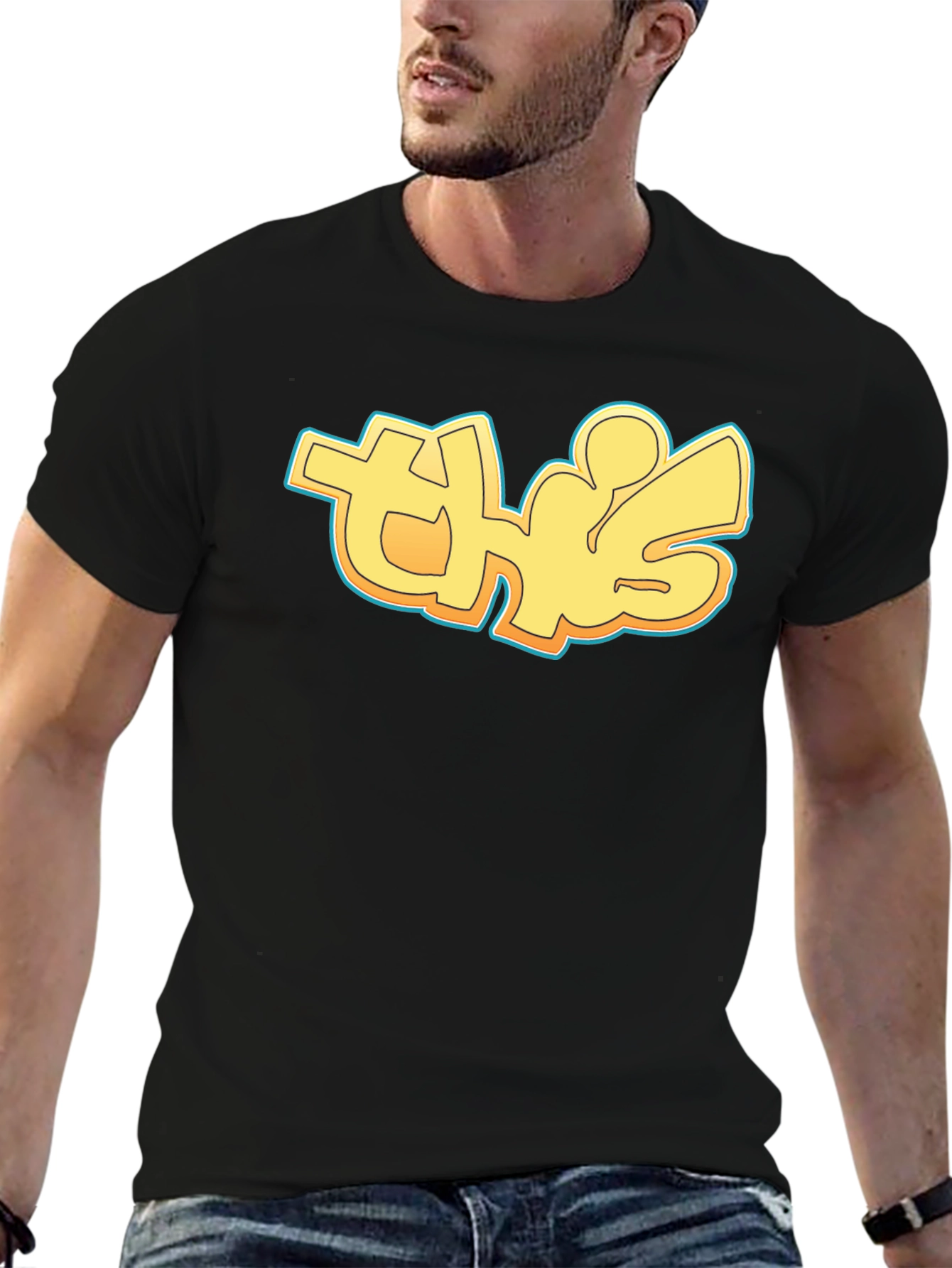Street Style Graphic Tee - Cool Yellow Urban Design