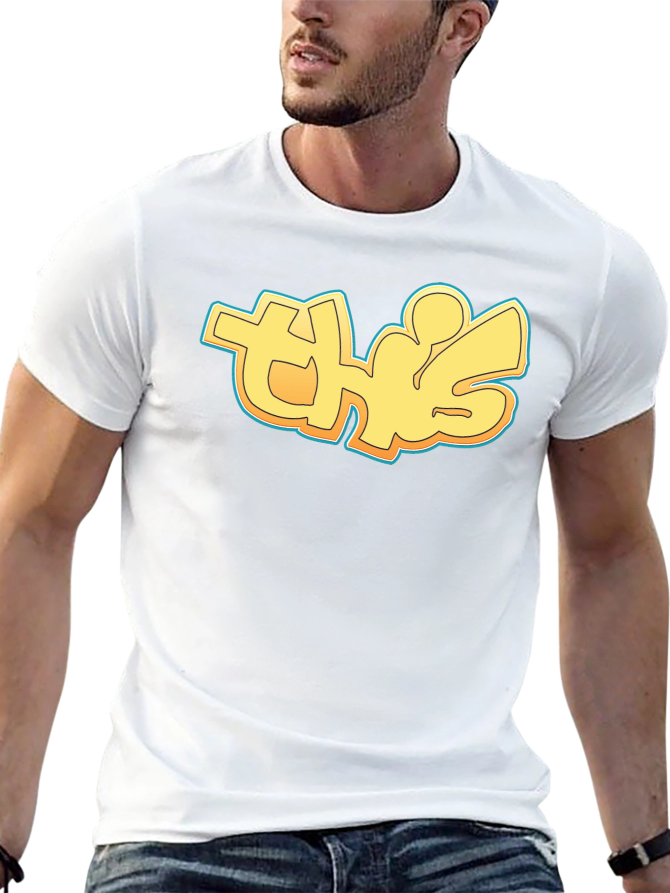 Street Style Graphic Tee - Cool Yellow Urban Design