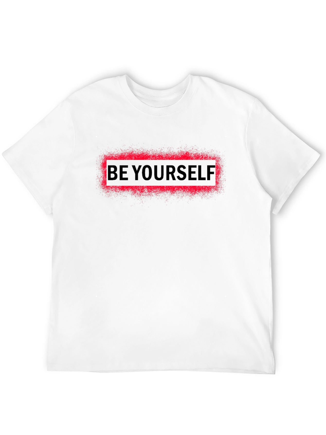 Be Yourself Graphic T-Shirt - Black Cotton Blend