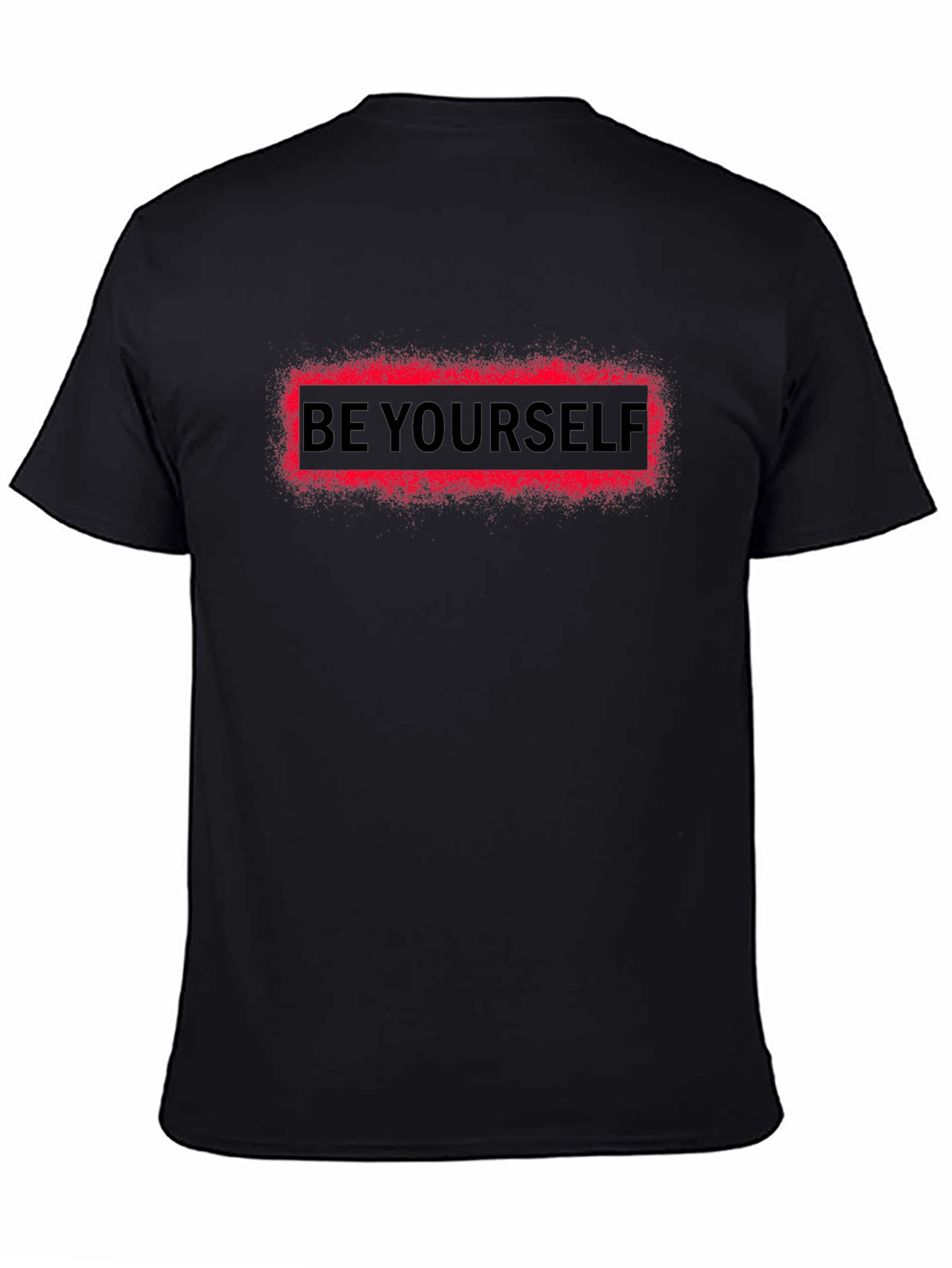 Be Yourself Graphic T-Shirt - Black Cotton Blend