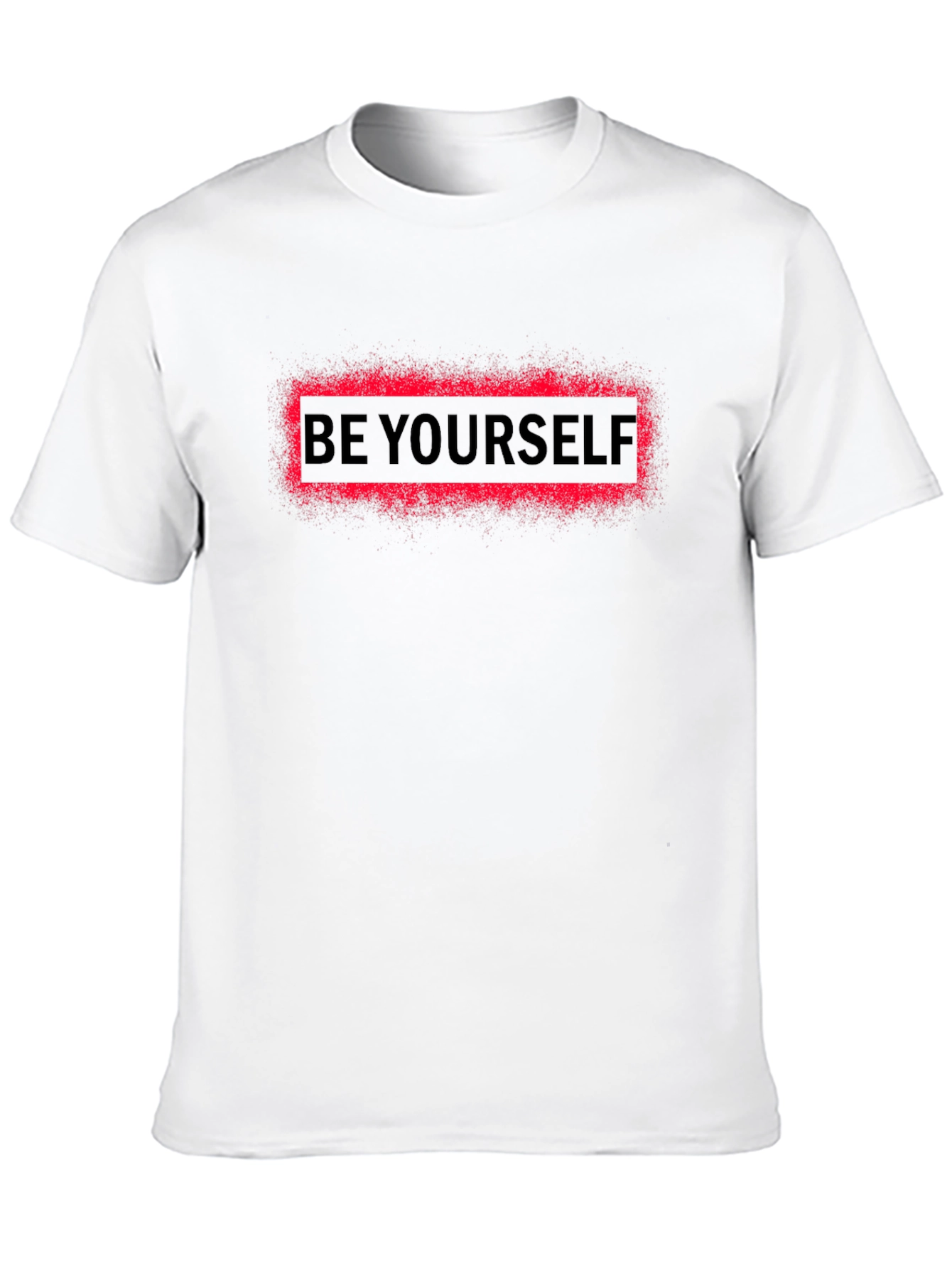 Be Yourself Graphic T-Shirt - Black Cotton Blend